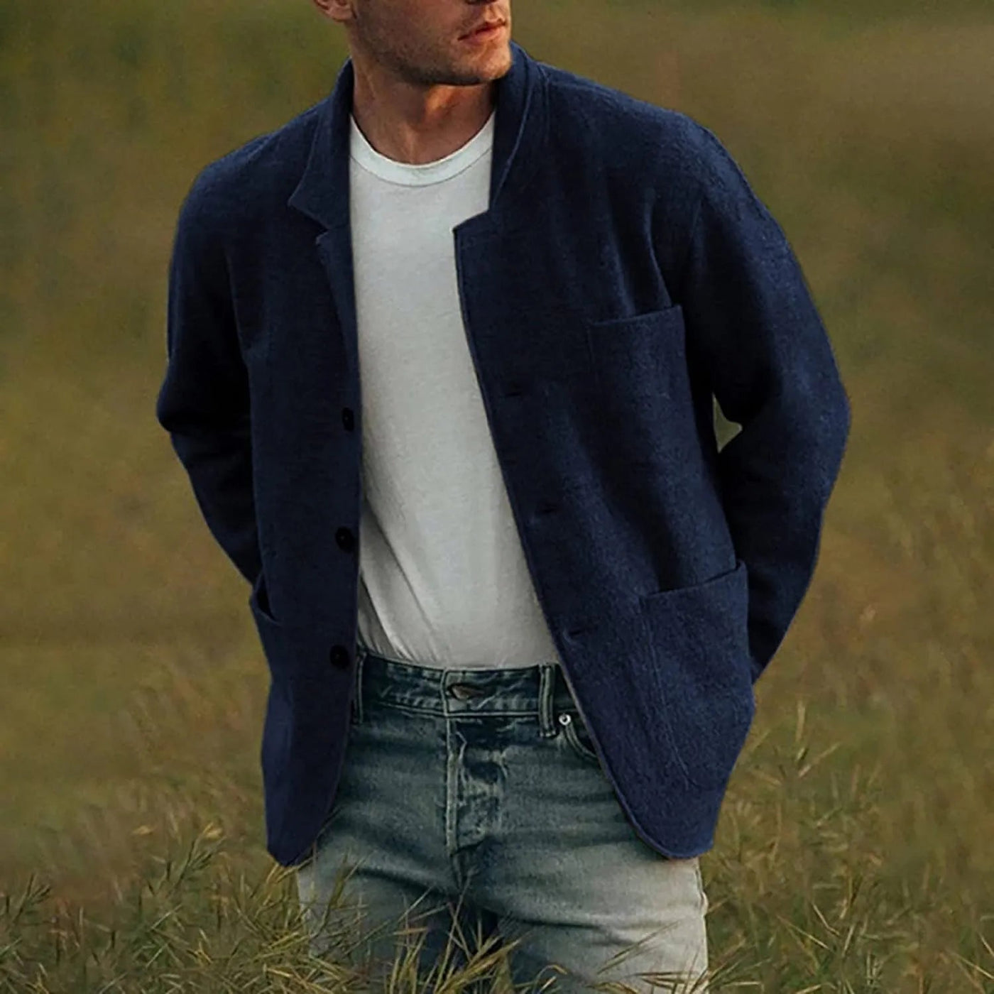 Heren Blazer met Relaxte Pasvorm