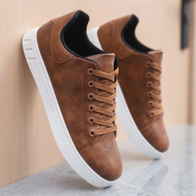 Heren leren sneakers modern design