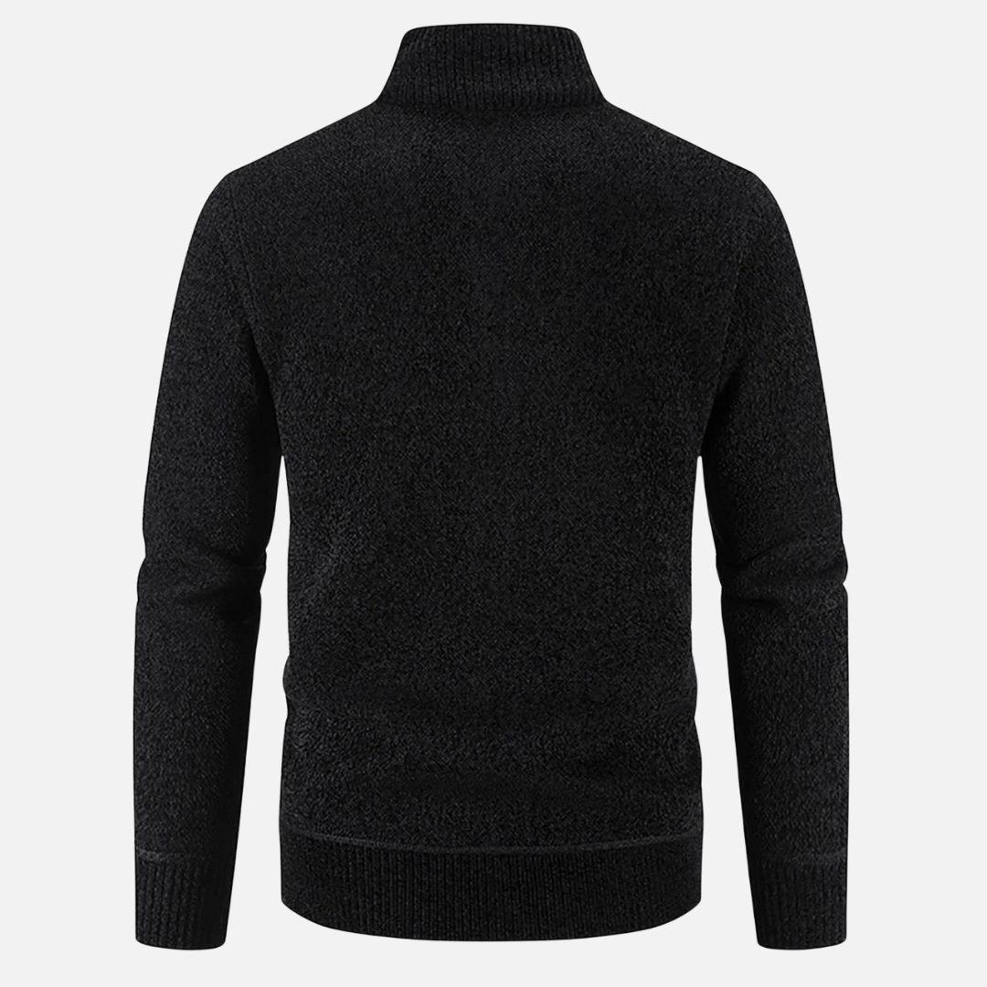 Heren fleece vest met ribgebreide afwerking