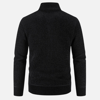 Heren fleece vest met ribgebreide afwerking