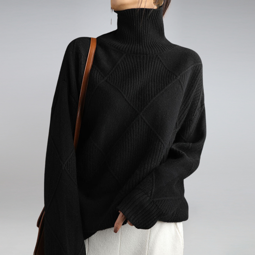 Dames turtleneck pullover kasjmier
