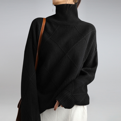 Dames turtleneck pullover kasjmier