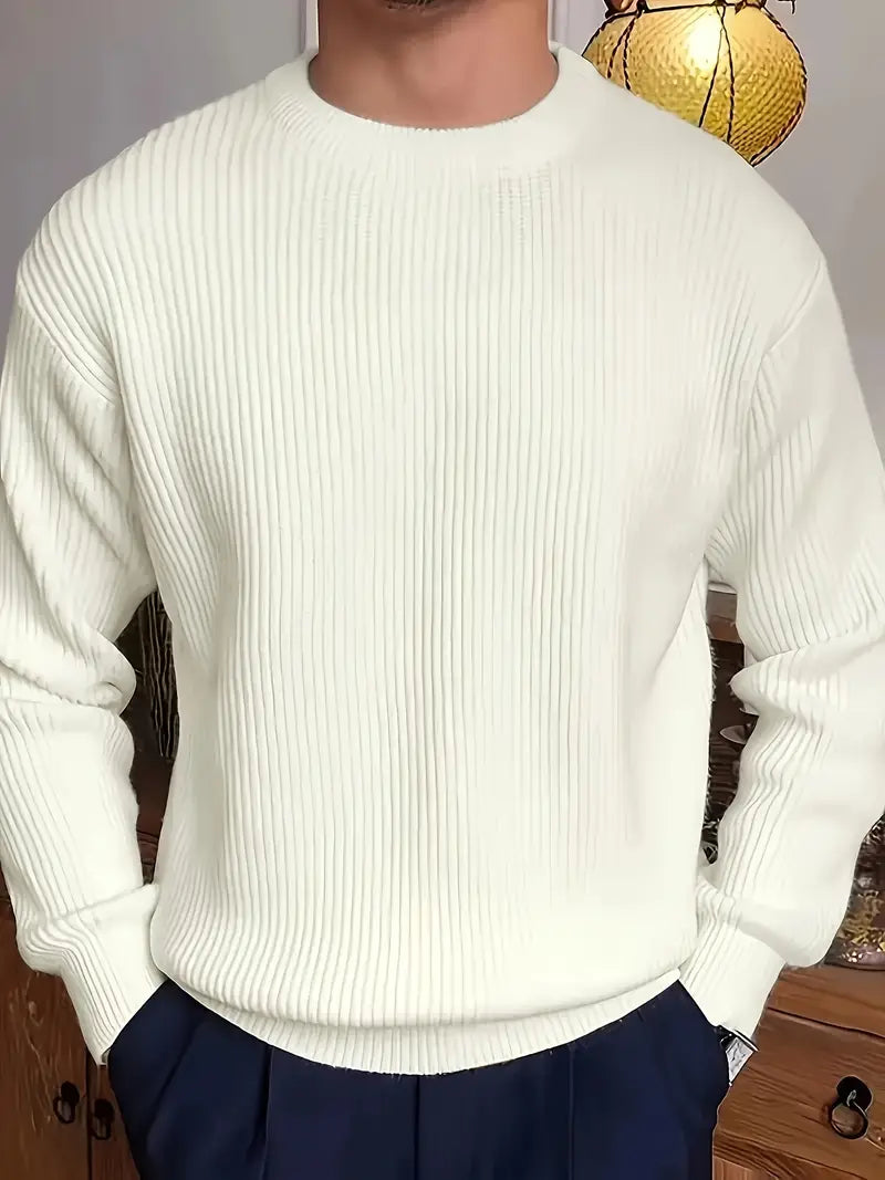 Heren casual sweater zwart wit