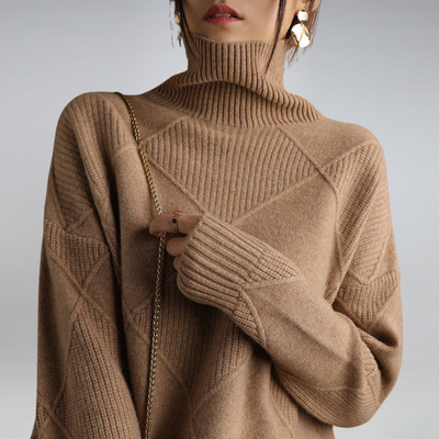 Dames turtleneck pullover kasjmier