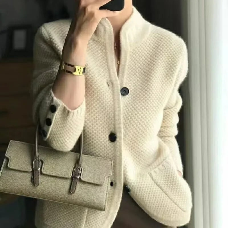 Dames Gebreide Cardigan Met Knopen