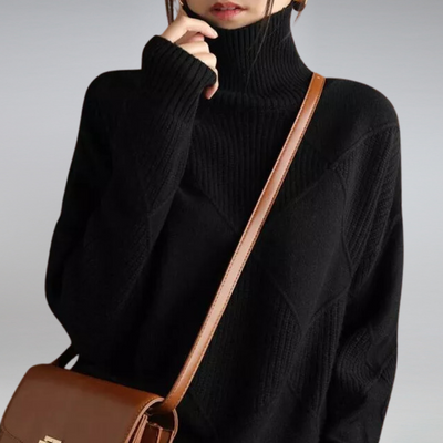 Dames turtleneck pullover kasjmier