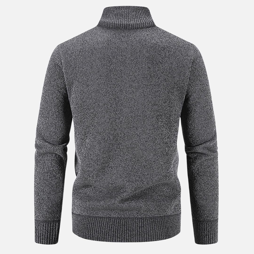 Heren fleece vest met ribgebreide afwerking