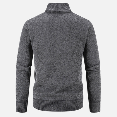 Heren fleece vest met ribgebreide afwerking