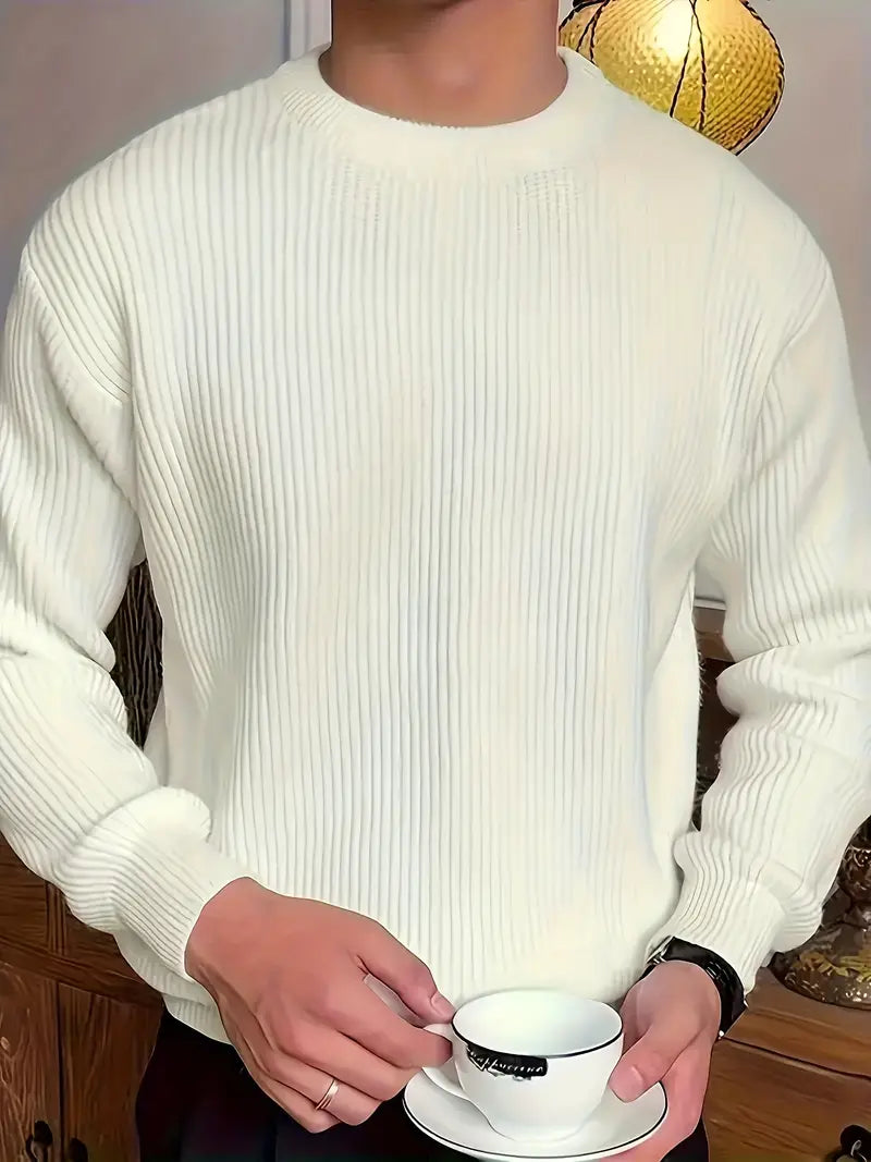 Heren casual sweater zwart wit
