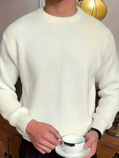 Heren casual sweater zwart wit