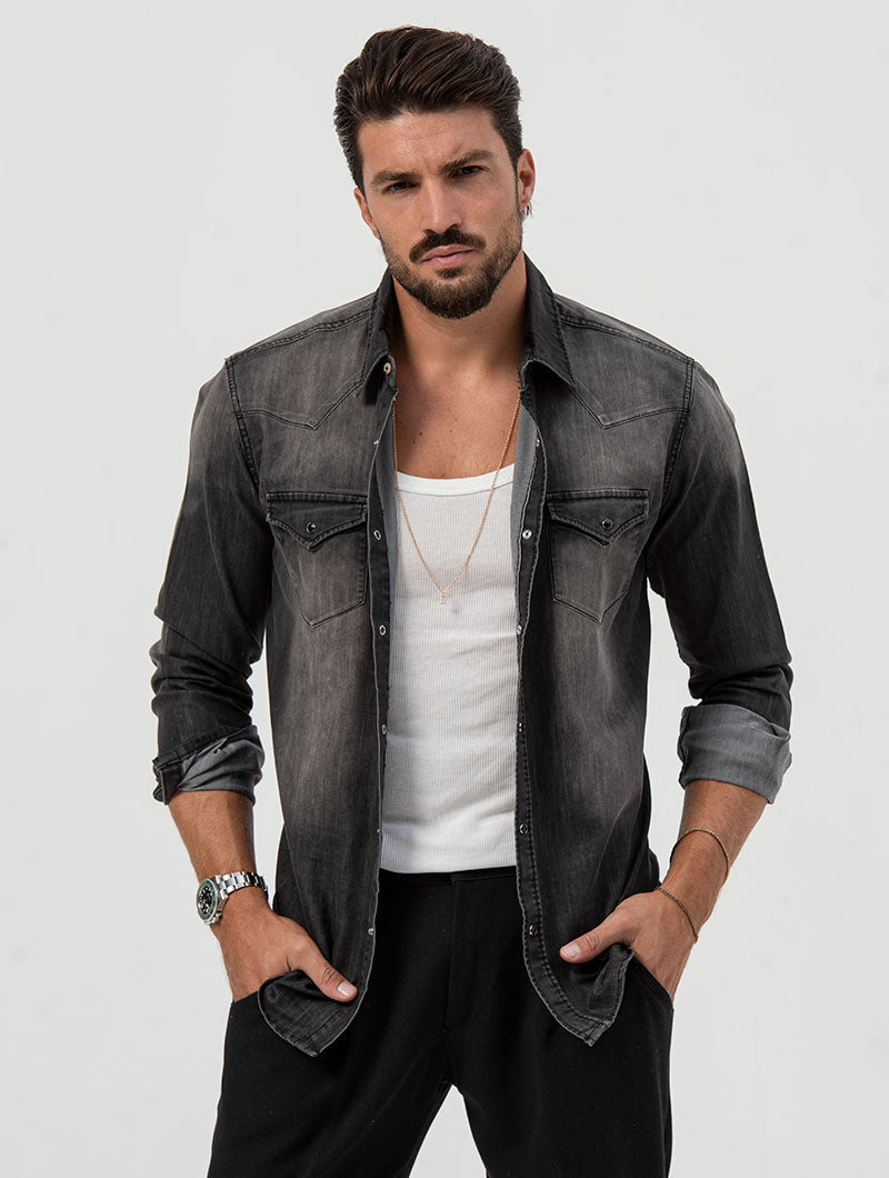 Heren Overshirt Met Opgestikte Zakken