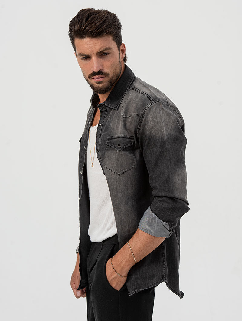 Heren Overshirt Met Opgestikte Zakken