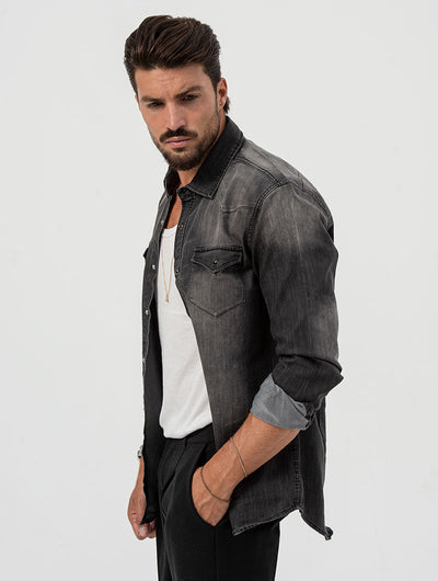 Heren Overshirt Met Opgestikte Zakken