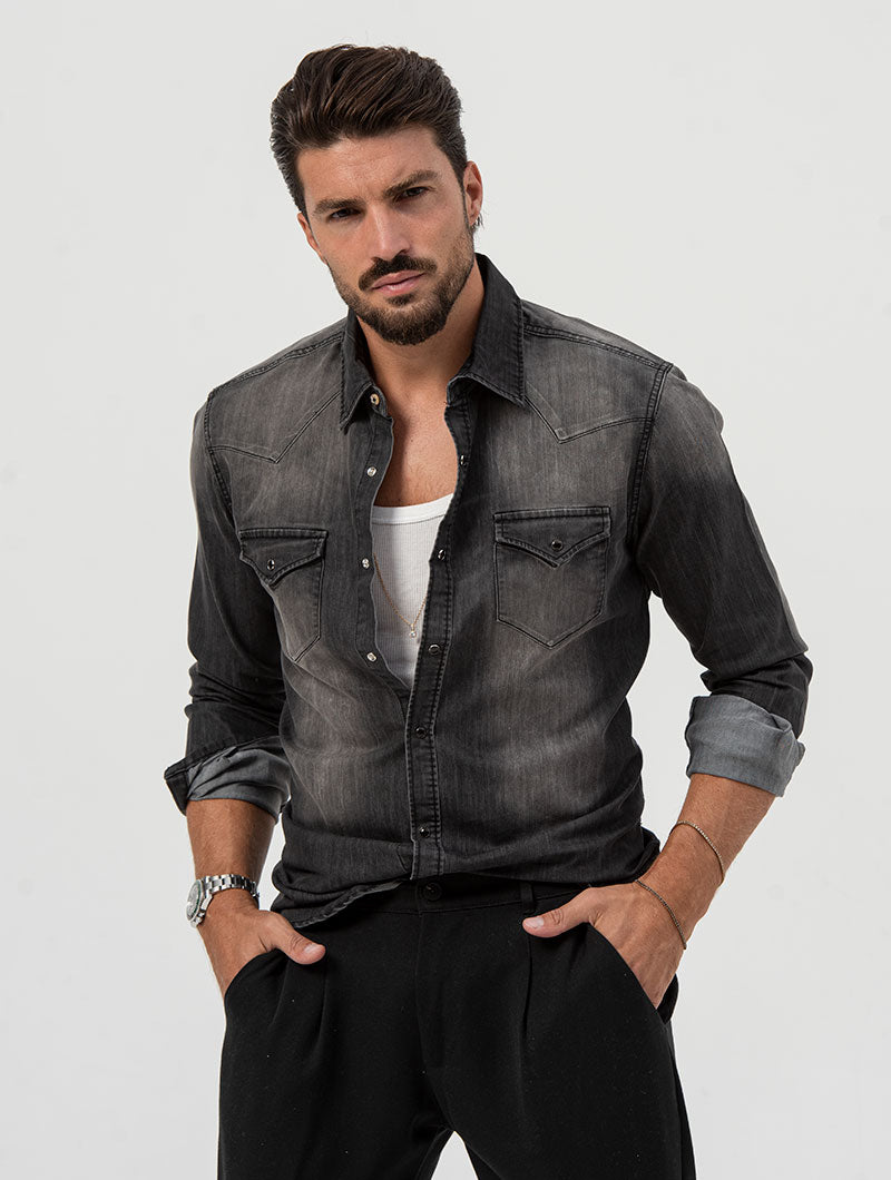 Heren Overshirt Met Opgestikte Zakken