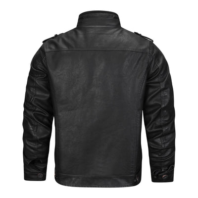 Heren Leren Jas Zwart Urban Edge