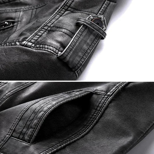 Heren Leren Jas Zwart Urban Edge