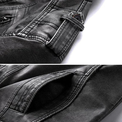 Heren Leren Jas Zwart Urban Edge