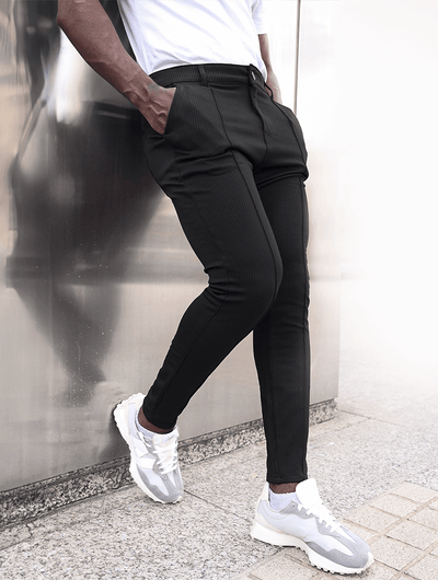 Heren Cargo Broek Modern Fit Zwart