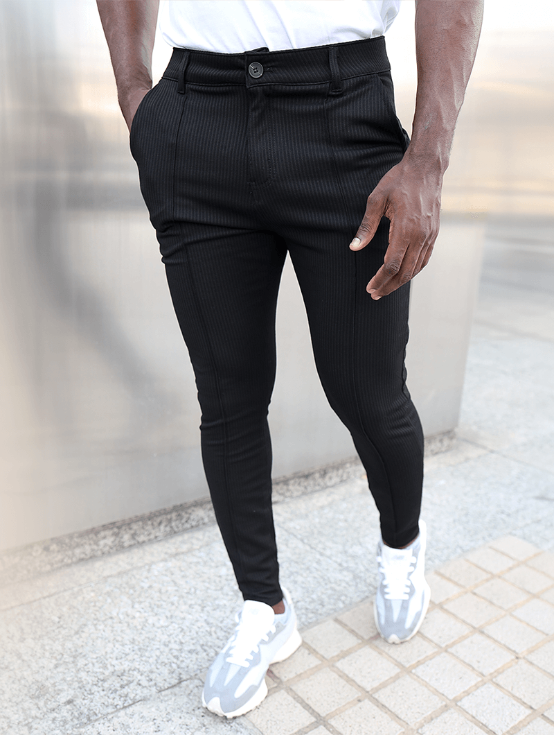 Heren Cargo Broek Modern Fit Zwart