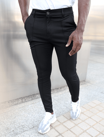 Heren Cargo Broek Modern Fit Zwart