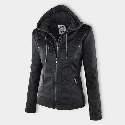Dames jas met afneembare capuchon