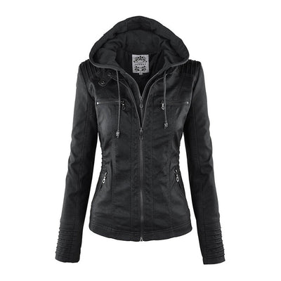 Dames jas met afneembare capuchon