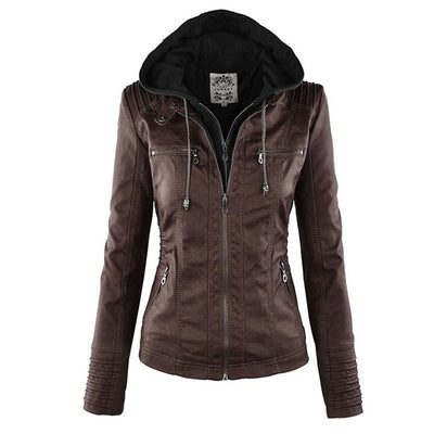 Dames jas met afneembare capuchon