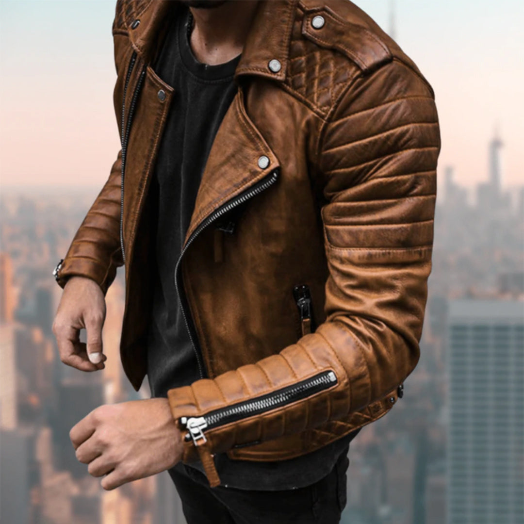 Heren Leren Bikerjack Urban Edge
