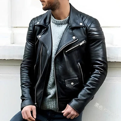 Heren Leren Bikerjack Urban Edge