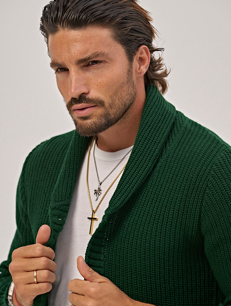 Heren Regular Fit Cardigan Met V-hals