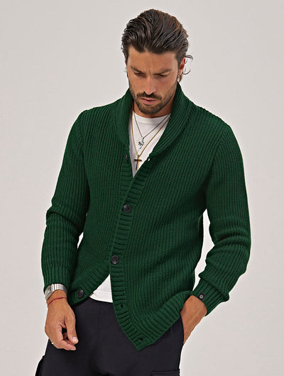 Heren Regular Fit Cardigan Met V-hals