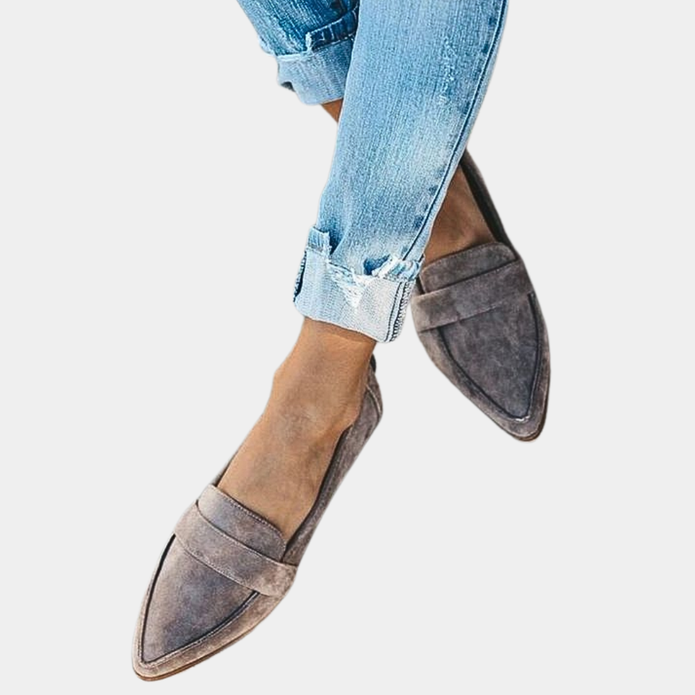Dames Pantoffel in Suède-look