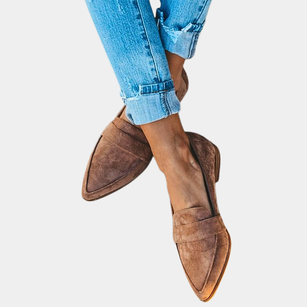 Dames Pantoffel in Suède-look