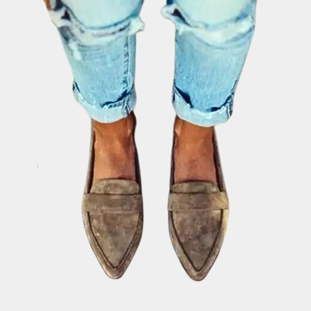 Dames Pantoffel in Suède-look