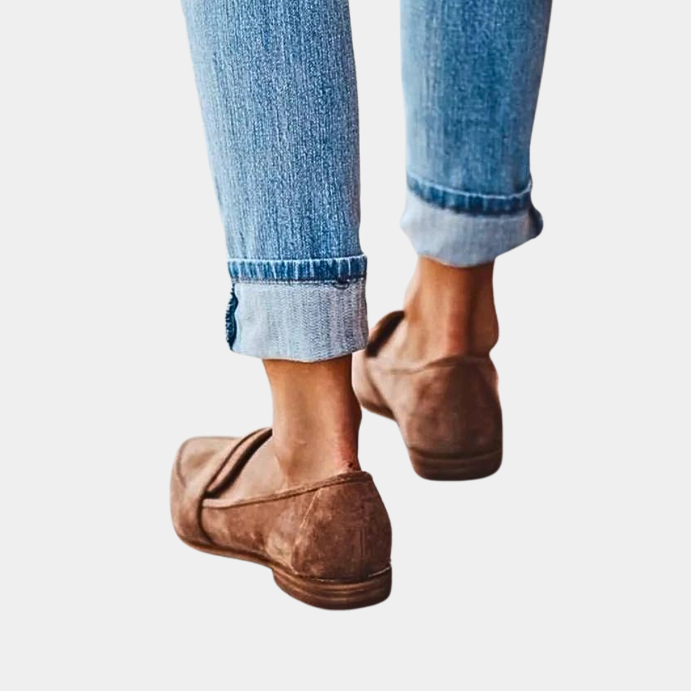 Dames Pantoffel in Suède-look