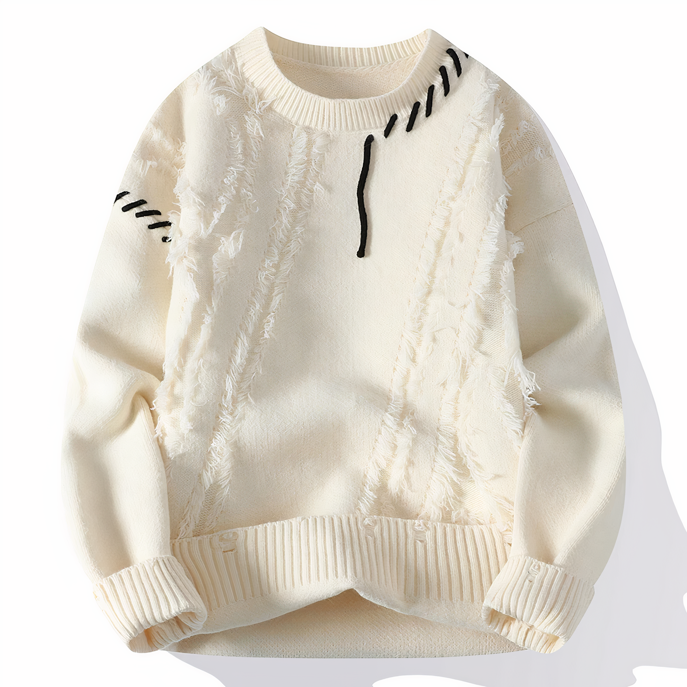 Heren Patchwork Trui met Modern Design
