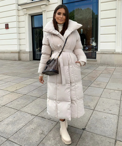Dames Lange Winterjas Elegant Comfort