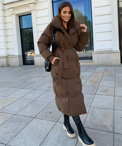 Dames Lange Winterjas Elegant Comfort