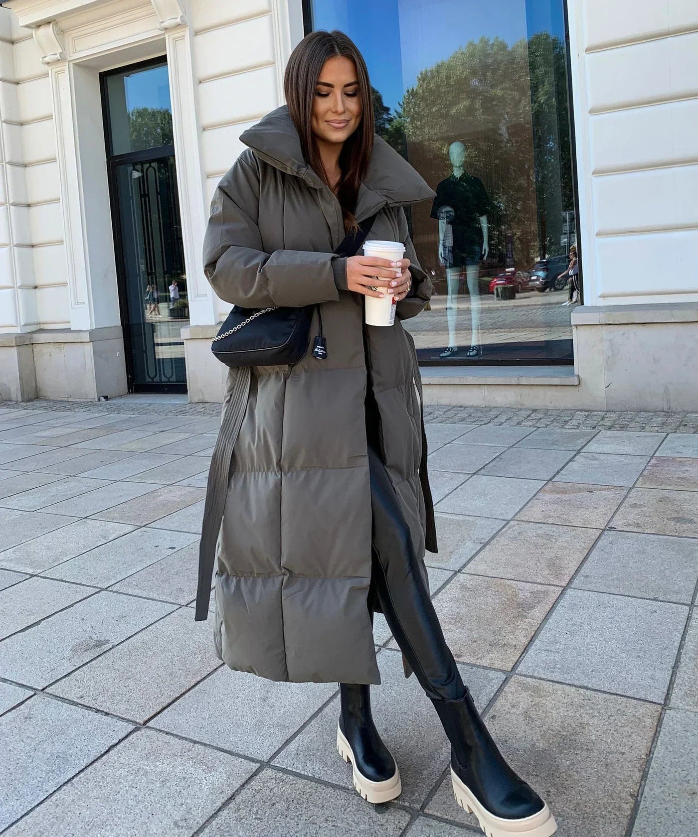 Dames Lange Winterjas Elegant Comfort