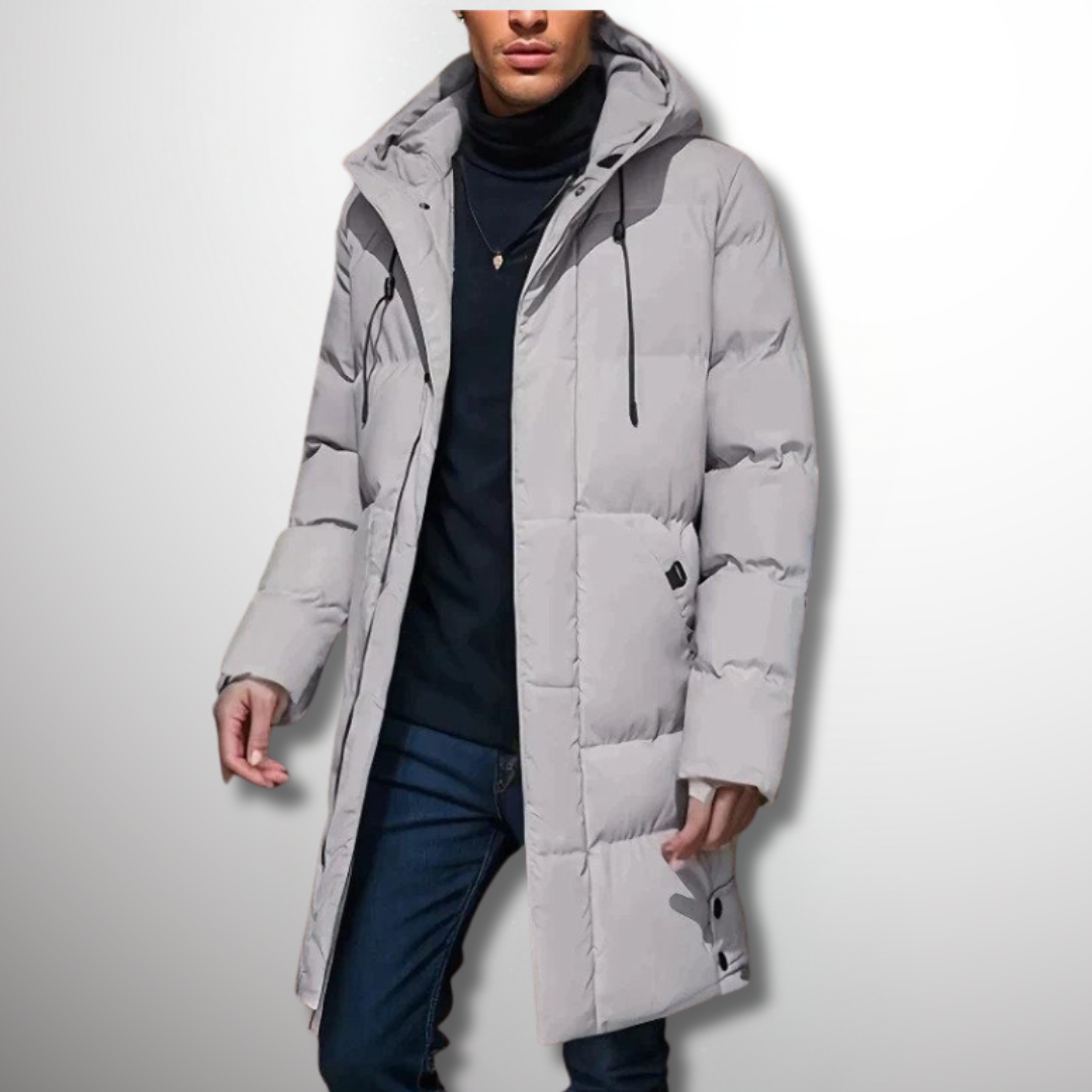 Heren padded long winter jacket