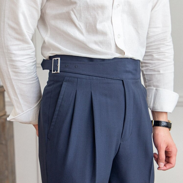 Heren high waisted tailored trousers