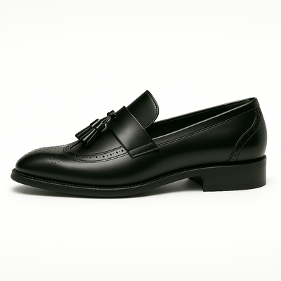Heren Leren Loafers Bruin Met Kwastjes