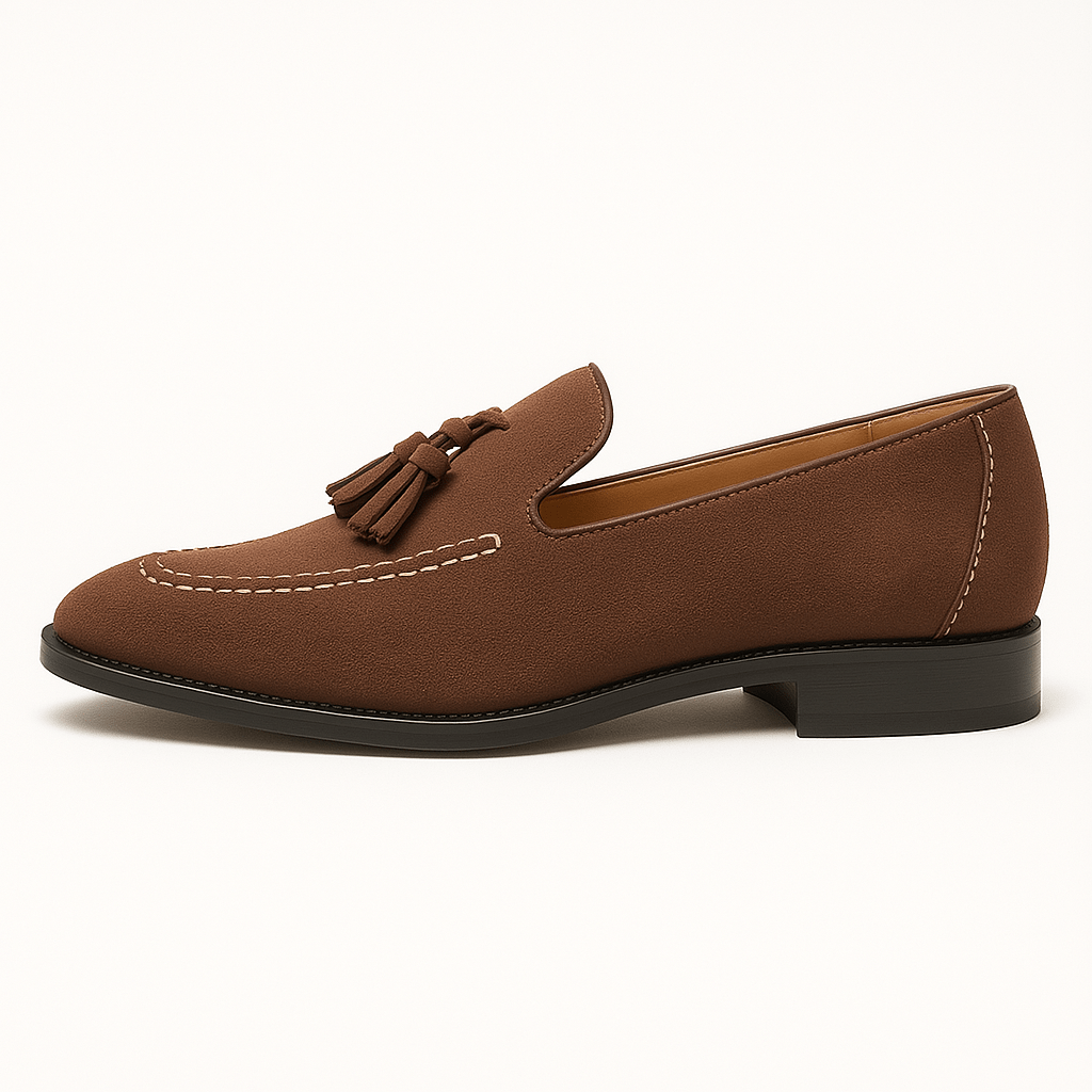 Heren Leren Loafers Bruin Verfijnd