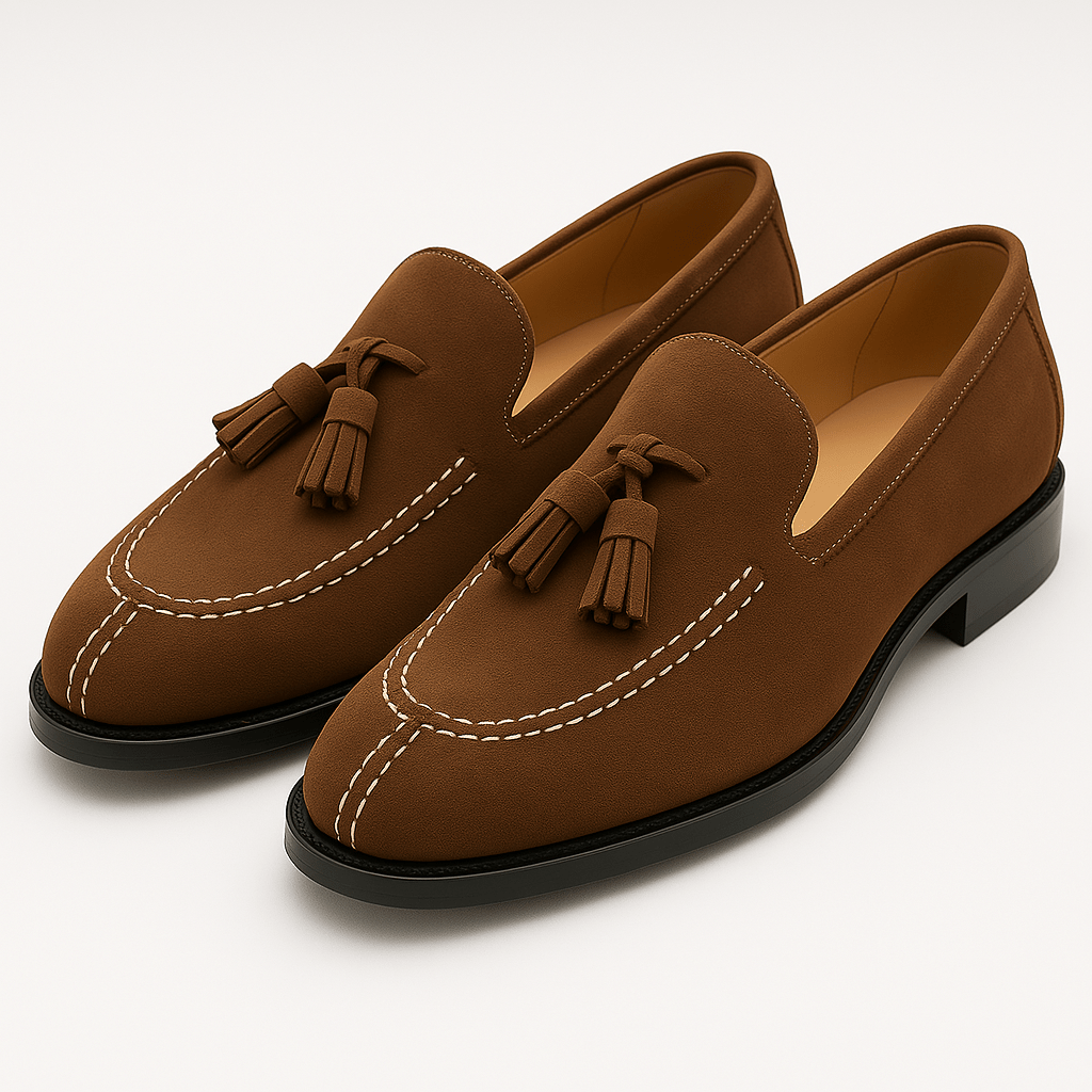 Heren Leren Loafers Bruin Verfijnd
