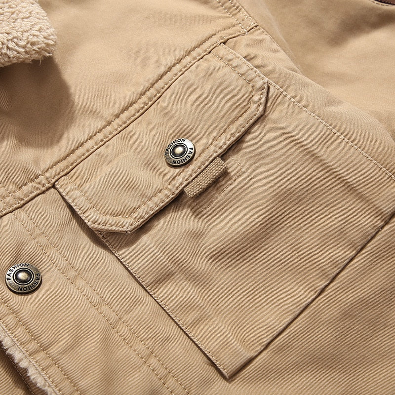 Heren Denim Jas Met Fleecevoering