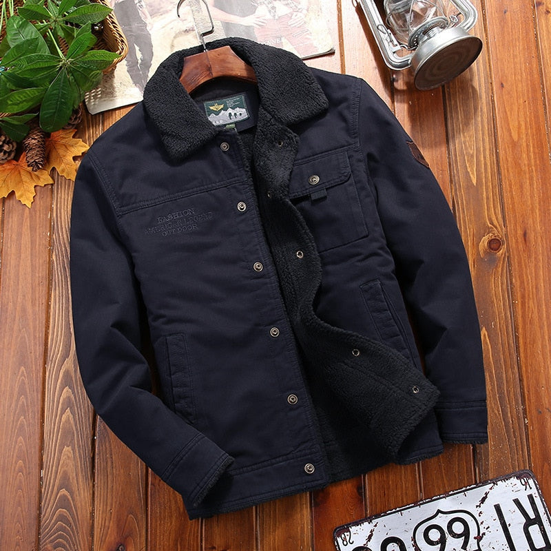 Heren Denim Jas Met Fleecevoering