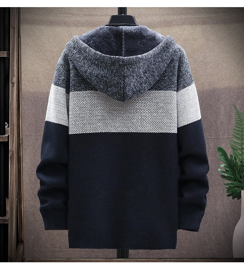 Heren Hoodie Patchwork Jas