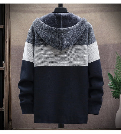 Heren Hoodie Patchwork Jas