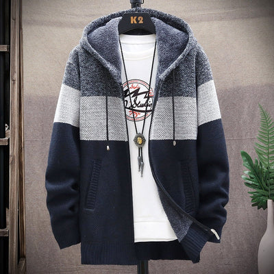 Heren Hoodie Patchwork Jas