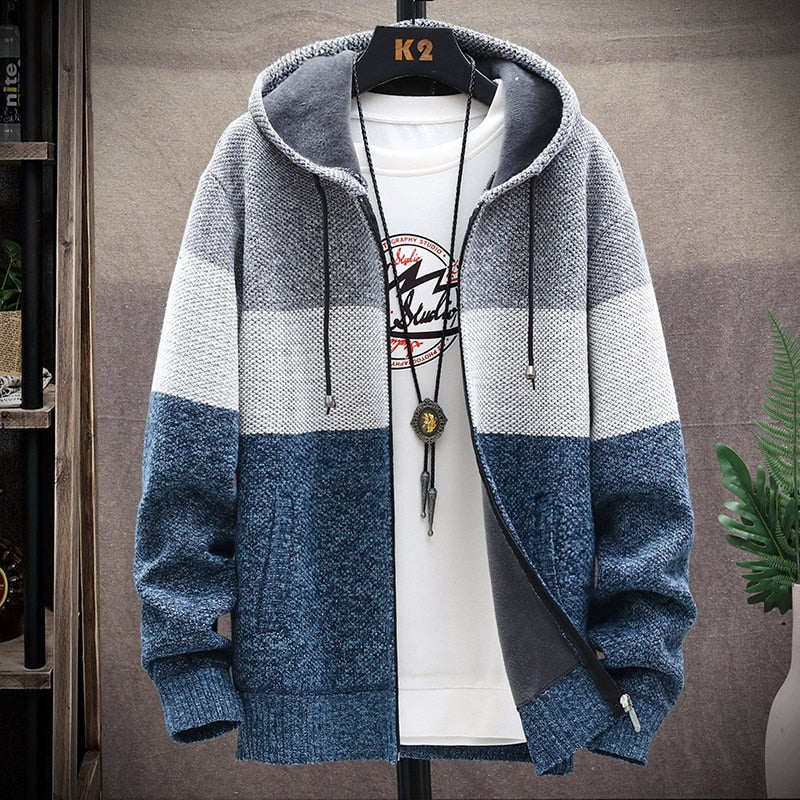 Heren Hoodie Patchwork Jas